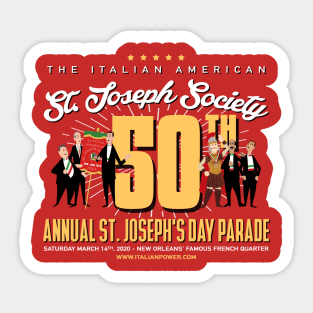 50th Annual St. Joseph's Day Parade New Orleans Sticker